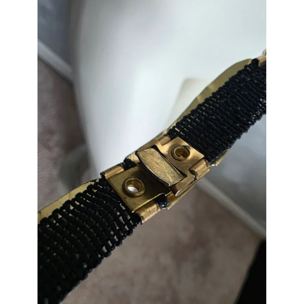 Vintage Belt Gold Feather Scales Elastic 34'-52'